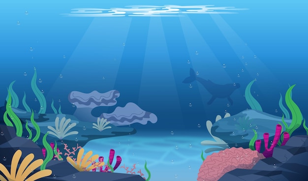 Under the sea - background for video conferencing