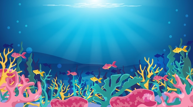 Under the sea - background for video conferencing