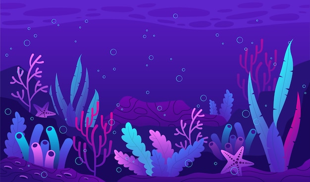 Vector under the sea background