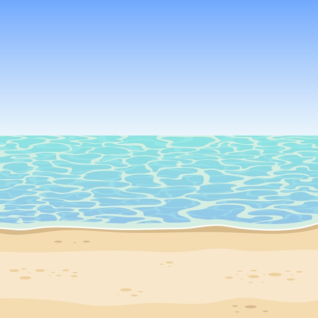 Vector sea and beach background