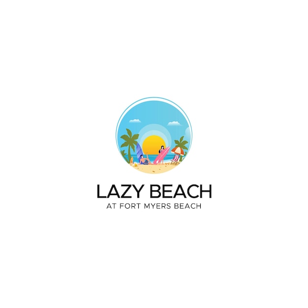 Вектор Логотип sea beach — это профессиональный шаблон дизайна логотипа для вашей компании.