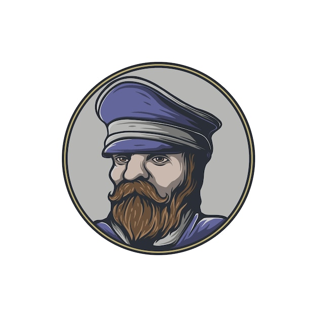 sea captain marine vector illustration
