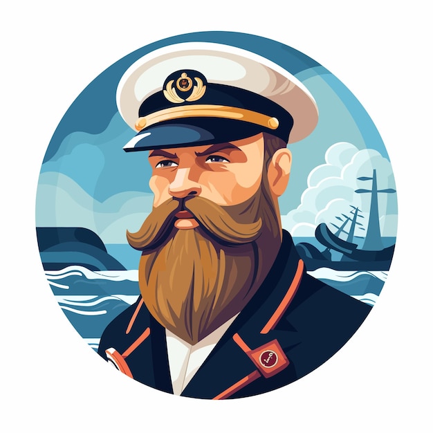 Vector sea captain