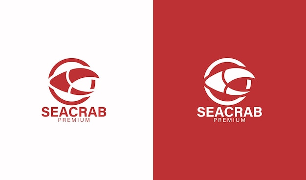 sea crab logo template simple design