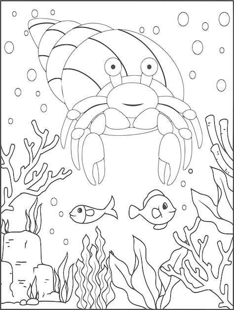 Sea Creatures Coloring Pages for Kids