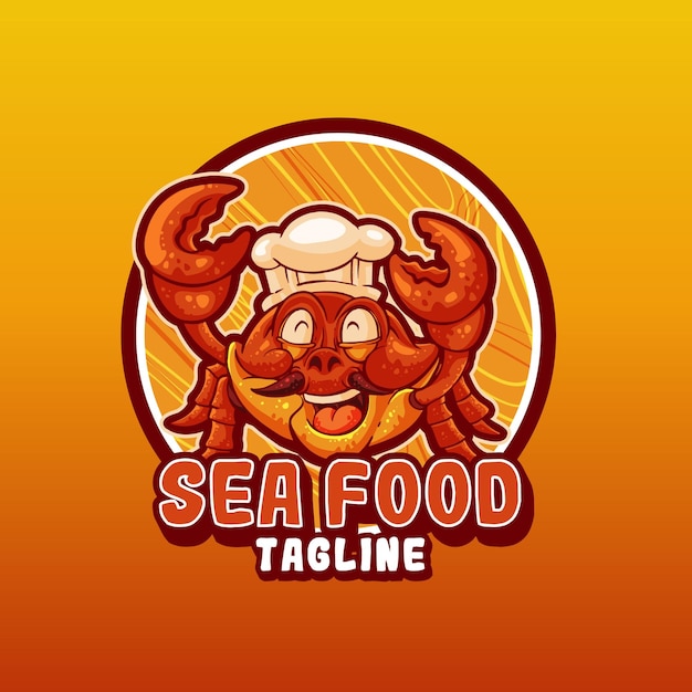 Sea food crab mascot character