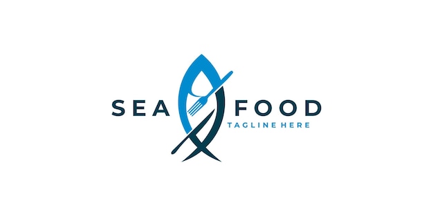 Sea food logo icon vector isolated