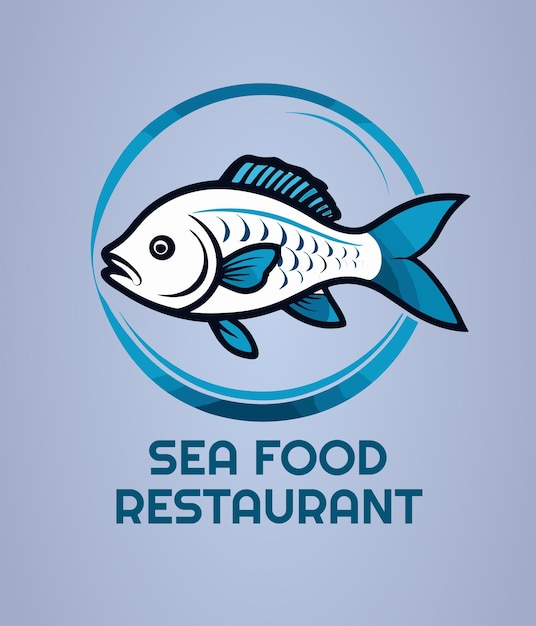 Sea food restaurant logo design vetor fish logo