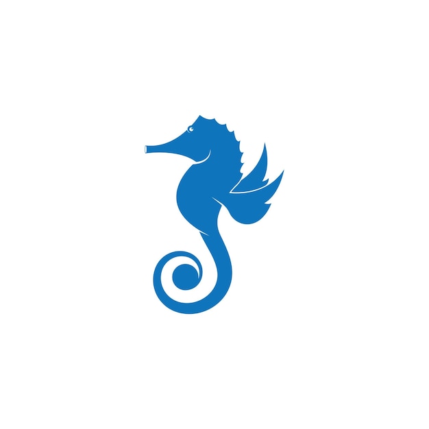 Sea horse illustration logo vector