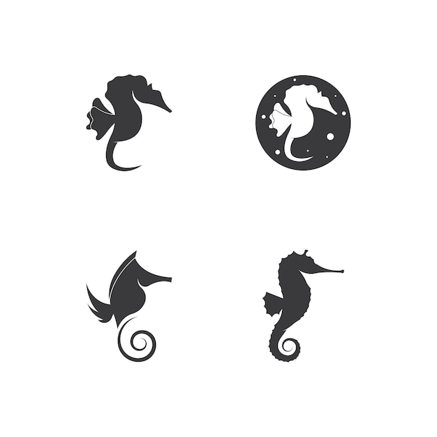 Sea horse logo vector