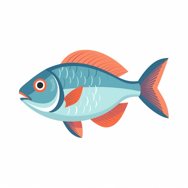 sea illustration vector ocean fish animal underwater water fishing nature icon design ba