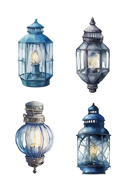 sea lantern clipart isolated vector illustration