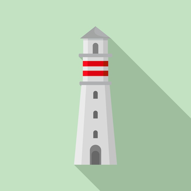 Вектор Иконка морского маяка плоская иллюстрация векторной иконки морского маяка для веб-дизайна