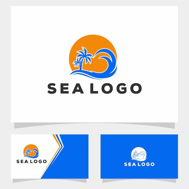 Sea logo vector template