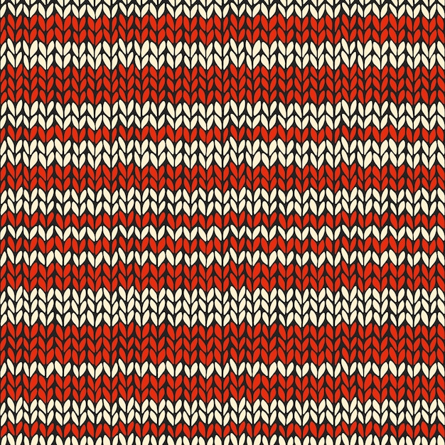 Sea mless pattern with knitted stripes