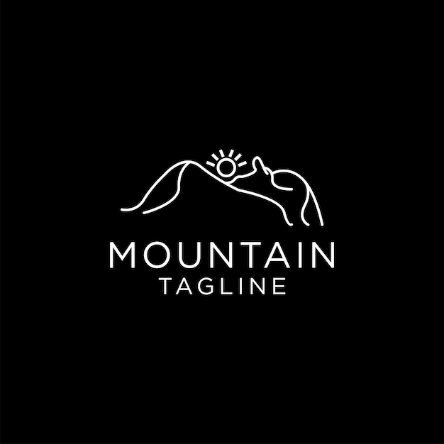 Sea mountain logo icon vector image