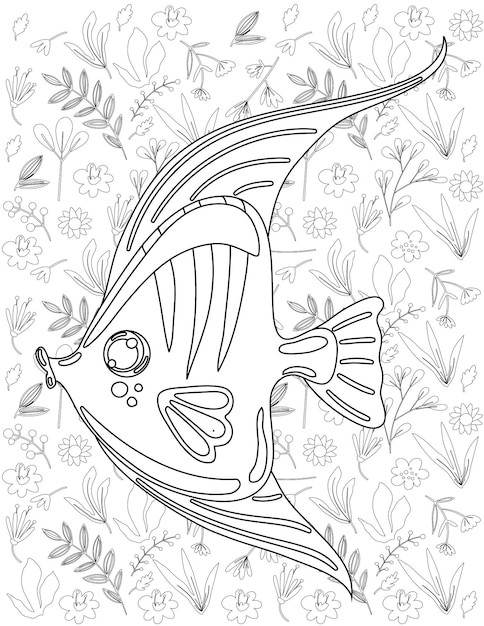 Sea Ocean Coloring Page, Sea Ocean Vector, Sea Ocean White and Black, Sea Ocean Coloring for Kids