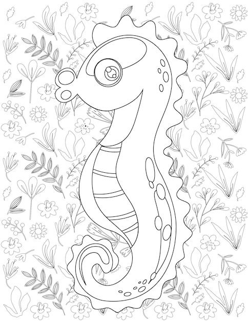 Sea Ocean Coloring Page, Sea Ocean Vector, Sea Ocean White and Black, Sea Ocean Coloring for Kids