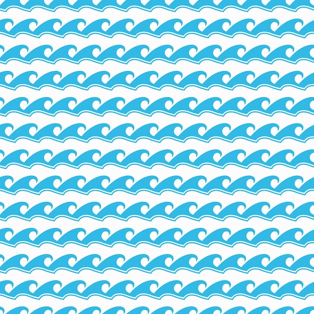 Sea or ocean surf wave seamless pattern background