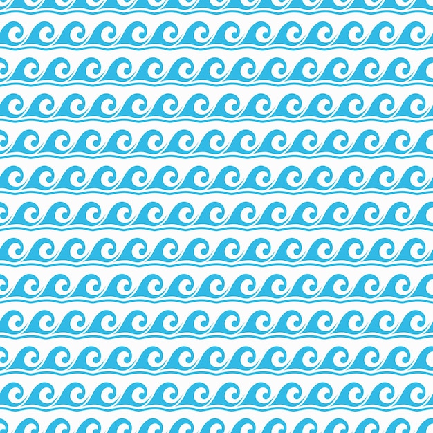 Vector sea and ocean surf wave tide pattern background