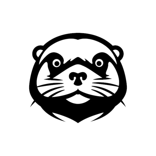 Sea otter Icon on White Background Simple Vector Illustration