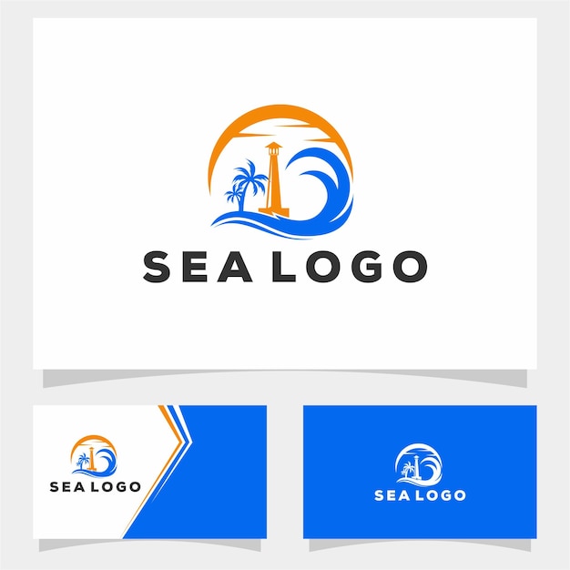 SEA PALM LOGO VECTOR TEMPLATE