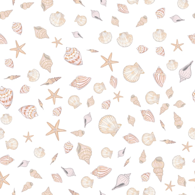 Sea seamless pattern illustrazione