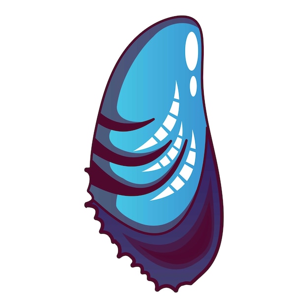 바다 셸 아이콘 웹에 대 한 바다 셸 벡터 아이콘의 만화 그림