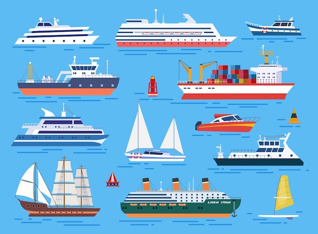 海の船, 帆船, 大きい漁船, 海の容器, 輸送, 海の水, 輸送, 旅行, そして, 休暇, アイコン, 巡航, 正確, ベクトル, 要素