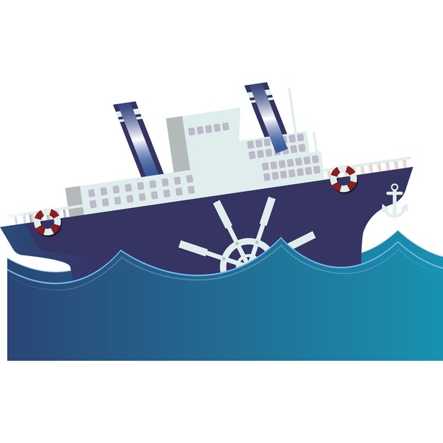 Vector sea ship vector cargo freight transport icon