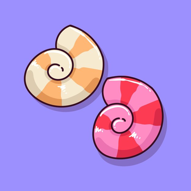 Vector sea snail vector illustration isolated icon draw