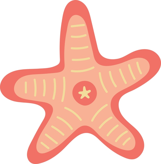 Vector sea starfish element icon