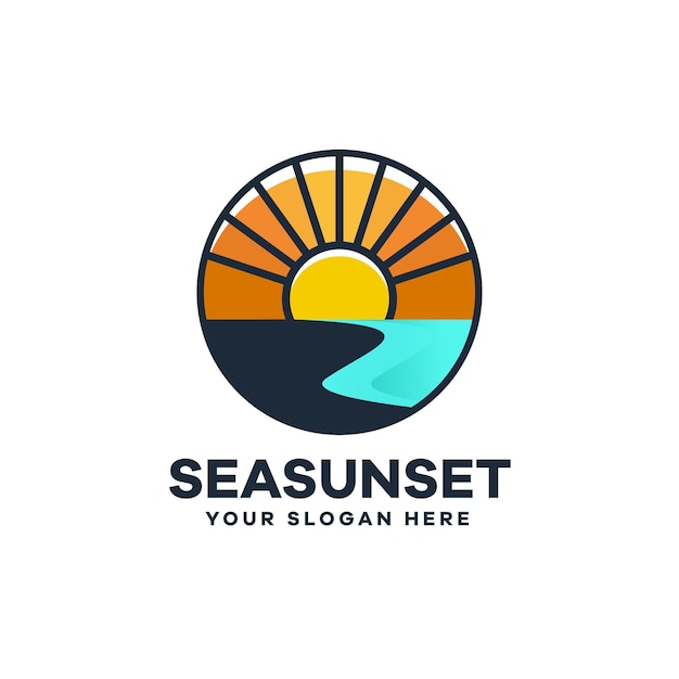 Sea Sunset Logo Template