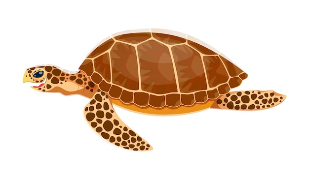 Sea turtle animal character majestic creature