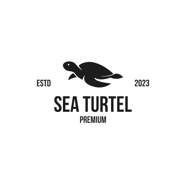 Sea Turtle Logo Design Concept Vector Illustration Symbol Icon