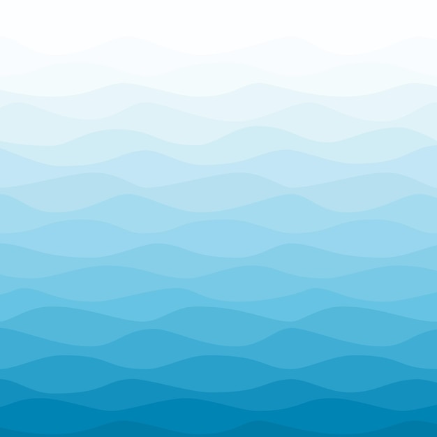 Sea water wavy blue gradient nautical background