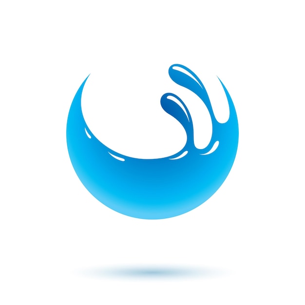 Sea wave splash vector symbol. Water is life theme. Living in harmony with nature concept.