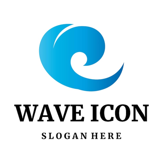 Sea waves icon logo design