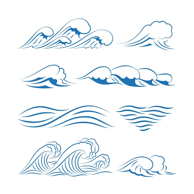 Sea waves  . Ocean waves isolated  