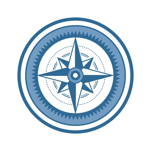 Sea Wind rose star symbol