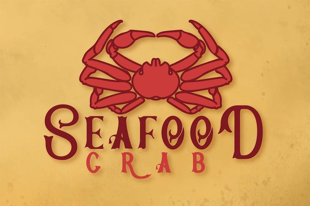 Seafood crab logo design