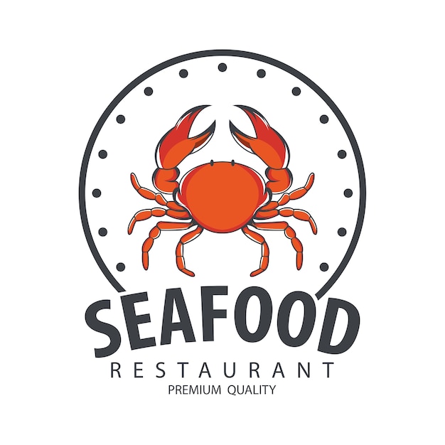 Vector seafood design badge