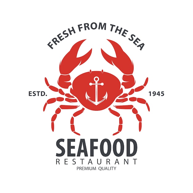 Vector seafood design badge