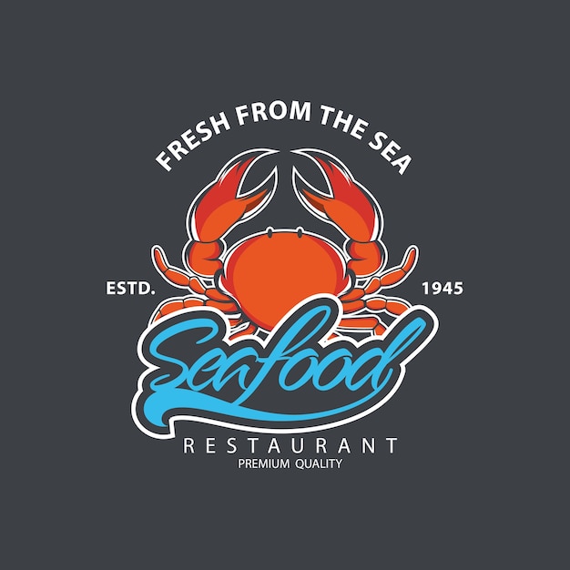 Seafood design badge