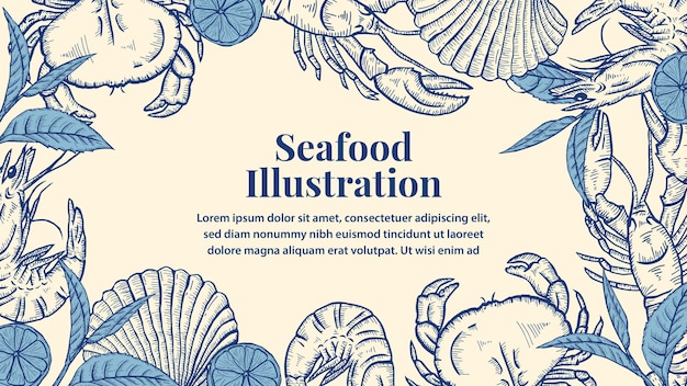 Illustrazione di frutti di mare