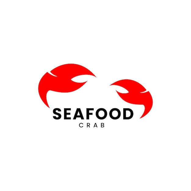 Seafood logo design restaurant fresh crab