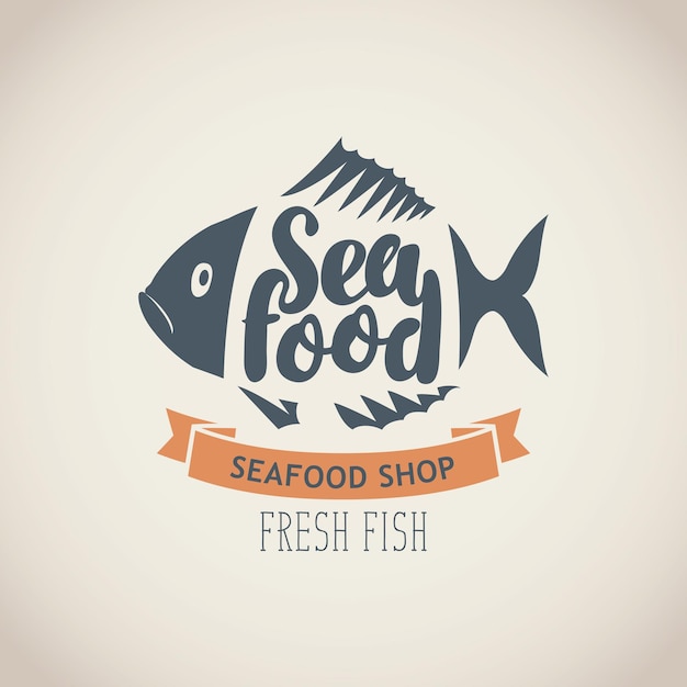 seafood logo with fish