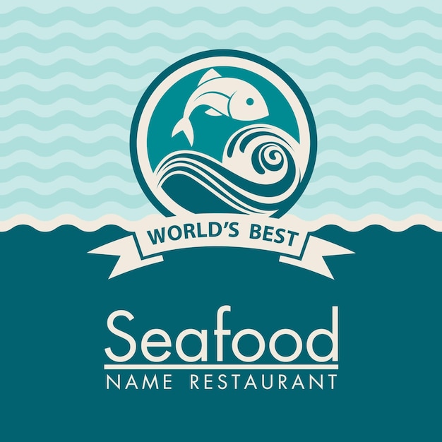 Vector seafood menu design