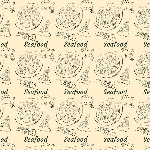 Seafood pizza pattern