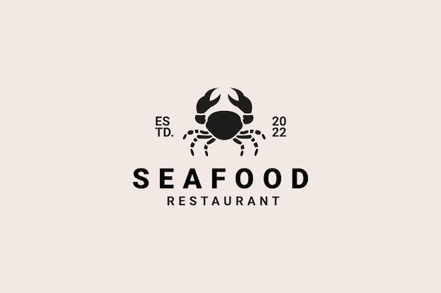 Modello di progettazione del logo del ristorante di pesce, concetto vintage